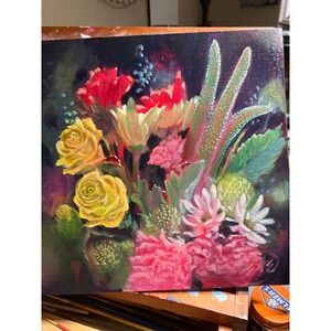 Original Painting floral still life ladybugs Rose bouquet Art 2026 USA Artettina